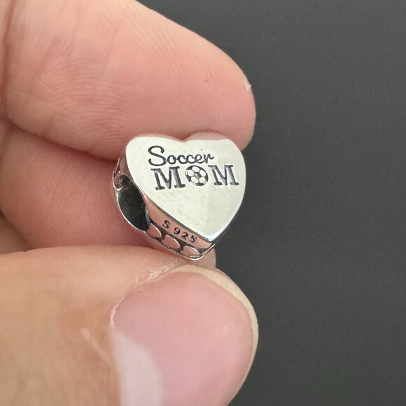 Pandora Soccer Mom Heart Charm S 925 Jewelry - Picture 3 of 3